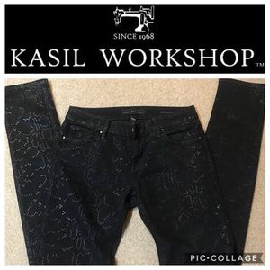 Kasil Workshop Black Benatar Skinny Jeans, 28